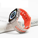 สายรัดนาฬิกาซิลิโคนสองสี สำหรับ Apple Watch 46 มม. / 49 มม. / 45 มม. / 44 มม., สำหรับ Apple Watch 42 มม. / 41 มม. / 40 มม. / 38 มม.