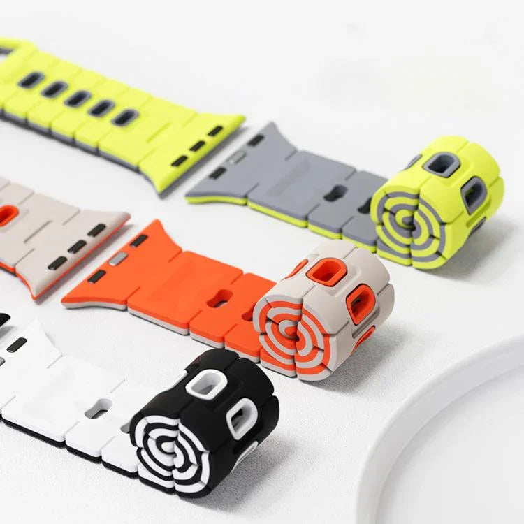 สายรัดนาฬิกาซิลิโคนสองสี สำหรับ Apple Watch 46 มม. / 49 มม. / 45 มม. / 44 มม., สำหรับ Apple Watch 42 มม. / 41 มม. / 40 มม. / 38 มม.