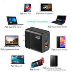 ที่ชาร์จ GaN PD 45W + QC3.0 USB รองรับโปรโตคอลเต็มรูปแบบสำหรับ MacBook, ปลั๊ก US, ปลั๊ก US