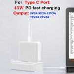 ที่ชาร์จ GaN PD 45W + QC3.0 USB รองรับโปรโตคอลเต็มรูปแบบ ปลั๊ก EU, ปลั๊ก EU
