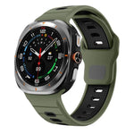 Horizontal Stripes Reverse Buckle Silicone Watch Band, For Samsung Galaxy Watch Ultra 47mm / Ultra 2025