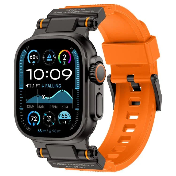 สายรัดนาฬิกา TPU ข้อต่อโลหะสำหรับนักสำรวจกลางแจ้ง Kalebol สำหรับ Apple Watch 46 มม. / 49 มม. / 45 มม. / 44 มม.