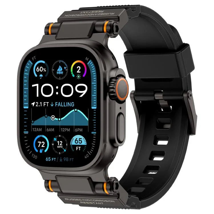 สายรัดนาฬิกา TPU ข้อต่อโลหะสำหรับนักสำรวจกลางแจ้ง Kalebol สำหรับ Apple Watch 46 มม. / 49 มม. / 45 มม. / 44 มม.