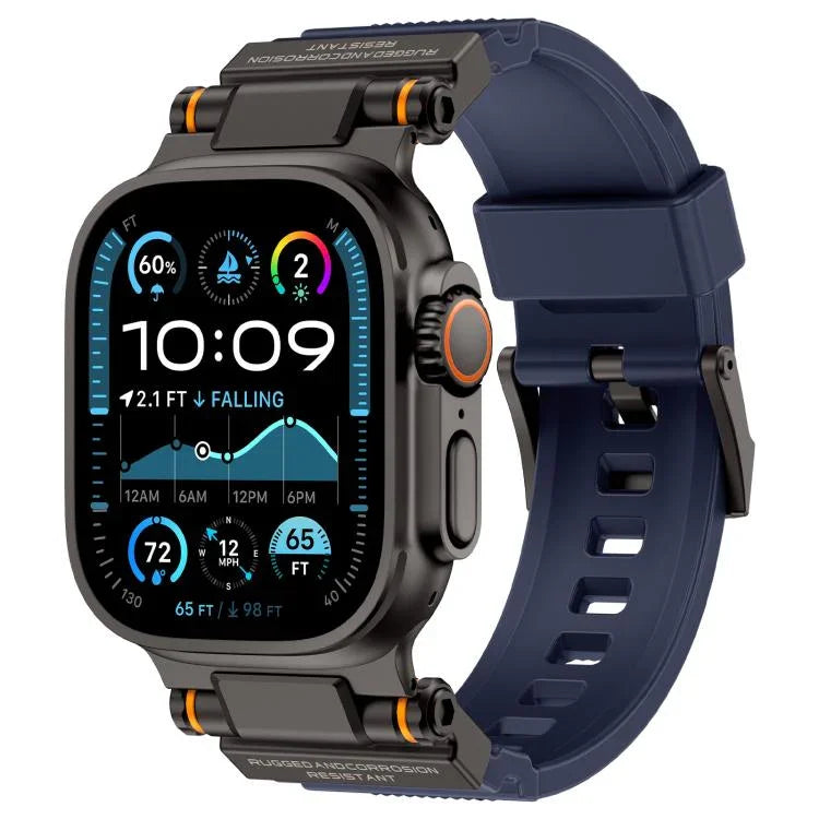 สายรัดนาฬิกา TPU ข้อต่อโลหะสำหรับนักสำรวจกลางแจ้ง Kalebol สำหรับ Apple Watch 46 มม. / 49 มม. / 45 มม. / 44 มม.