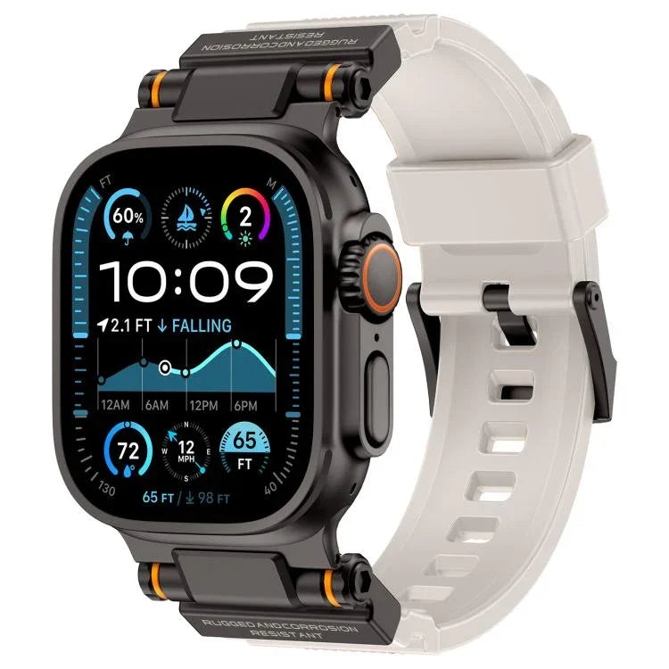 สายรัดนาฬิกา TPU ข้อต่อโลหะสำหรับนักสำรวจกลางแจ้ง Kalebol สำหรับ Apple Watch 46 มม. / 49 มม. / 45 มม. / 44 มม.
