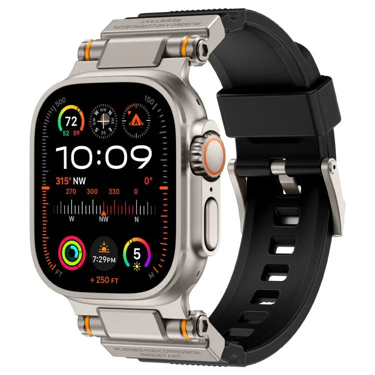 สายรัดนาฬิกา TPU ข้อต่อโลหะสำหรับนักสำรวจกลางแจ้ง Kalebol สำหรับ Apple Watch 46 มม. / 49 มม. / 45 มม. / 44 มม.