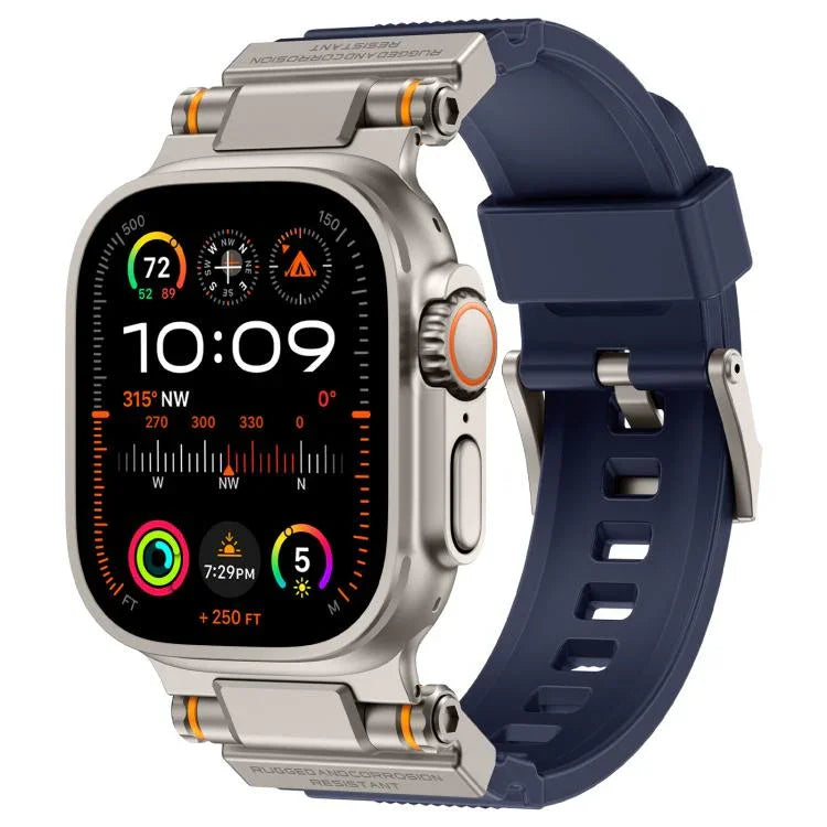 สายรัดนาฬิกา TPU ข้อต่อโลหะสำหรับนักสำรวจกลางแจ้ง Kalebol สำหรับ Apple Watch 46 มม. / 49 มม. / 45 มม. / 44 มม.