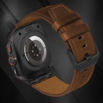 สายรัดนาฬิกาหนัง Crazy Horse สำหรับ Samsung Galaxy Watch Ultra 47mm / Ultra 2025