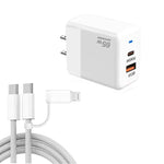 ที่ชาร์จ PD41 GaN PD 45W + USB พร้อมสายข้อมูล USB-C ถึง USB-C / 8 Pin สำหรับ iPhone ปลั๊ก US, ปลั๊ก US