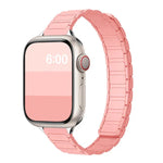 สายรัดนาฬิกาซิลิโคนแม่เหล็กทรงตัวไอสามเม็ด สำหรับ Apple Watch 46mm / 49mm / 45mm / 44mm, สำหรับ Apple Watch 42mm / 41mm / 40mm / 38mm