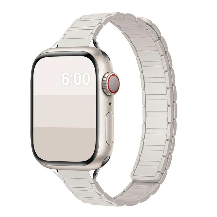 สายรัดนาฬิกาซิลิโคนแม่เหล็กทรงตัวไอสามเม็ด สำหรับ Apple Watch 46mm / 49mm / 45mm / 44mm, สำหรับ Apple Watch 42mm / 41mm / 40mm / 38mm