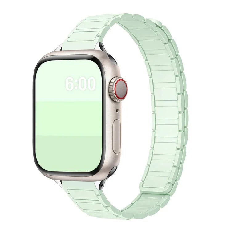 สายรัดนาฬิกาซิลิโคนแม่เหล็กทรงตัวไอสามเม็ด สำหรับ Apple Watch 46mm / 49mm / 45mm / 44mm, สำหรับ Apple Watch 42mm / 41mm / 40mm / 38mm