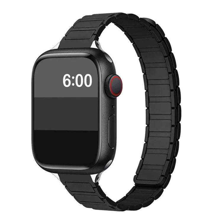 สายรัดนาฬิกาซิลิโคนแม่เหล็กทรงตัวไอสามเม็ด สำหรับ Apple Watch 46mm / 49mm / 45mm / 44mm, สำหรับ Apple Watch 42mm / 41mm / 40mm / 38mm
