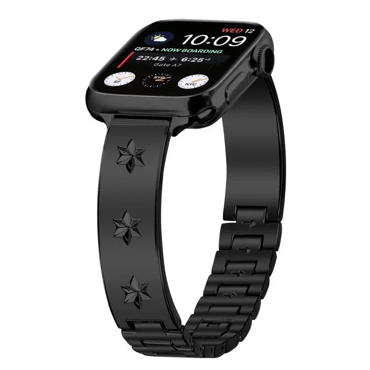 สายรัดนาฬิกาโลหะลายกลีบดอกหิมะ สำหรับ Apple Watch 46mm / 49mm / 45mm / 44mm, สำหรับ Apple Watch 42mm / 41mm / 40mm / 38mm