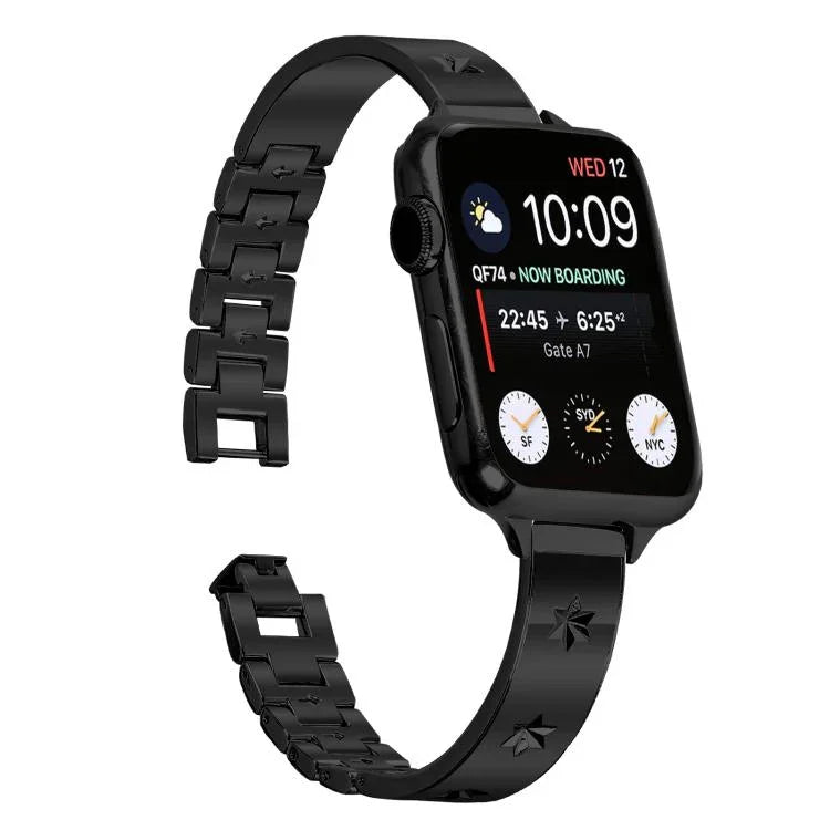 สายรัดนาฬิกาโลหะลายกลีบดอกหิมะ สำหรับ Apple Watch 46mm / 49mm / 45mm / 44mm, สำหรับ Apple Watch 42mm / 41mm / 40mm / 38mm