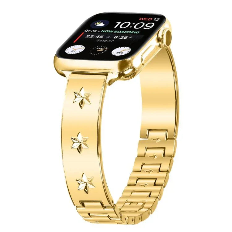 สายรัดนาฬิกาโลหะลายกลีบดอกหิมะ สำหรับ Apple Watch 46mm / 49mm / 45mm / 44mm, สำหรับ Apple Watch 42mm / 41mm / 40mm / 38mm