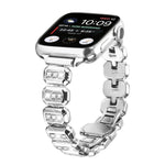 สายรัดนาฬิกาหัวเข็มขัดผีเสื้อเพชรสี่เหลี่ยมเล็ก สำหรับ Apple Watch 46mm / 49mm / 45mm / 44mm, สำหรับ Apple Watch 42mm / 41mm / 40mm / 38mm