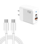 ที่ชาร์จ PD41 GaN PD 45W + USB พร้อมสายข้อมูล Type-C ถึง Type-C ปลั๊ก US, ปลั๊ก UK