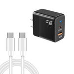 ที่ชาร์จ PD41 GaN PD 45W + USB พร้อมสายข้อมูล Type-C ถึง Type-C ปลั๊ก US, ปลั๊ก UK