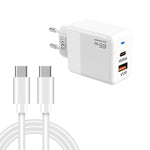 ที่ชาร์จ PD41 GaN PD 45W + USB พร้อมสายข้อมูล Type-C ถึง Type-C ปลั๊ก EU, ปลั๊ก EU