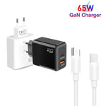 ที่ชาร์จ PD41 GaN PD 45W + USB พร้อมสายข้อมูล Type-C ถึง Type-C ปลั๊ก EU, ปลั๊ก EU