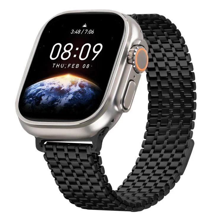 สายรัดนาฬิกาเหล็กแม่เหล็กลูปเก้าลูกปัด สำหรับ Apple Watch 46mm / 49mm / 45mm / 44mm, สำหรับ Apple Watch 42mm / 41mm / 40mm / 38mm