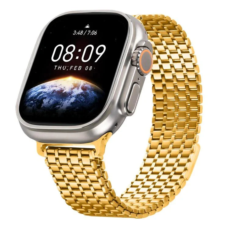 สายรัดนาฬิกาเหล็กแม่เหล็กลูปเก้าลูกปัด สำหรับ Apple Watch 46mm / 49mm / 45mm / 44mm, สำหรับ Apple Watch 42mm / 41mm / 40mm / 38mm