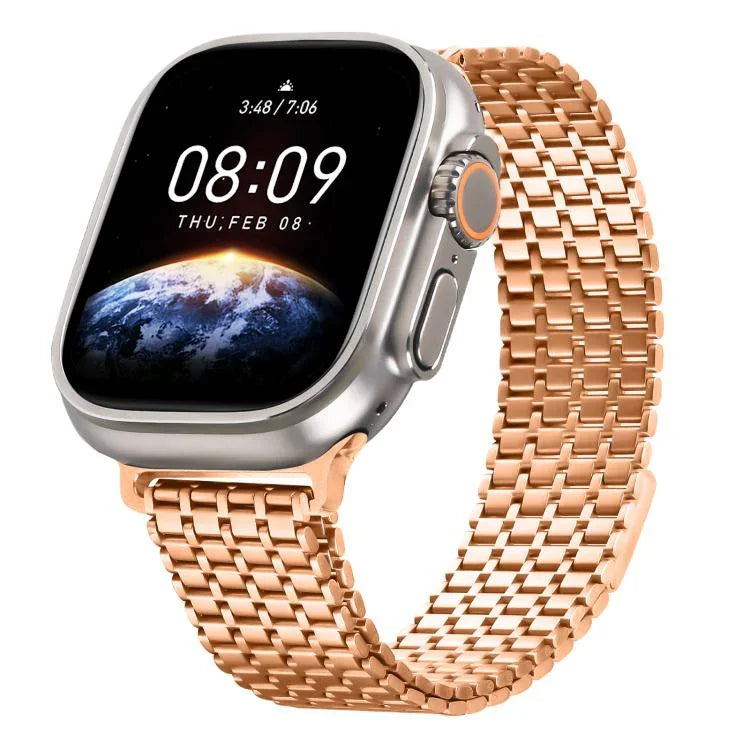 สายรัดนาฬิกาเหล็กแม่เหล็กลูปเก้าลูกปัด สำหรับ Apple Watch 46mm / 49mm / 45mm / 44mm, สำหรับ Apple Watch 42mm / 41mm / 40mm / 38mm