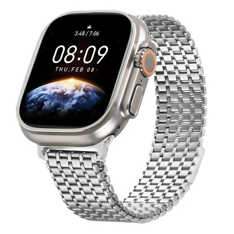 สายรัดนาฬิกาเหล็กแม่เหล็กลูปเก้าลูกปัด สำหรับ Apple Watch 46mm / 49mm / 45mm / 44mm, สำหรับ Apple Watch 42mm / 41mm / 40mm / 38mm