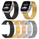 สายรัดนาฬิกาเหล็กแม่เหล็กลูปเก้าลูกปัด สำหรับ Apple Watch 46mm / 49mm / 45mm / 44mm, สำหรับ Apple Watch 42mm / 41mm / 40mm / 38mm