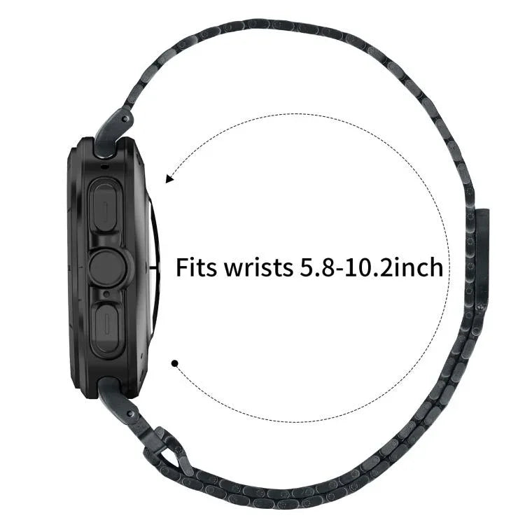 สายรัดนาฬิกาเหล็กกล้าไร้สนิมหัวเข็มขัดแม่เหล็กเก้าลูก สำหรับ Samsung Galaxy Watch Ultra ขนาด 47 มม. / Ultra 2025