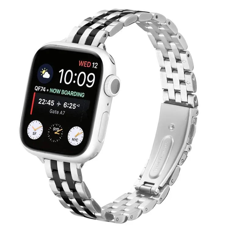 สายรัดนาฬิกาเหล็กหัวเข็มขัดสลิงชอตเอวเล็ก สำหรับ Apple Watch 46mm / 49mm / 45mm / 44mm, สำหรับ Apple Watch 42mm / 41mm / 40mm / 38mm