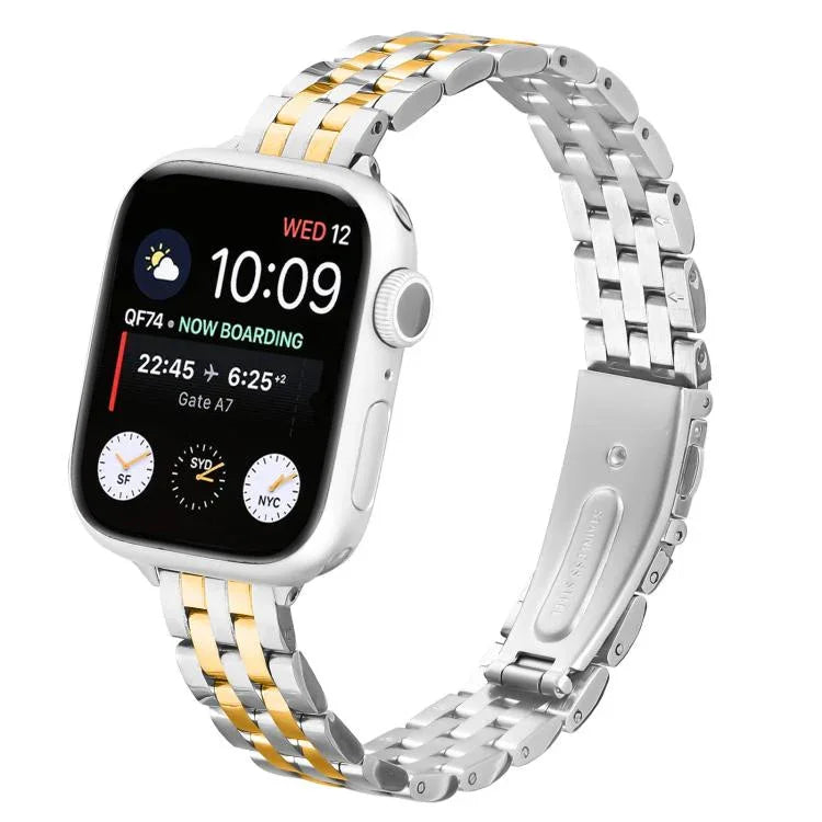สายรัดนาฬิกาเหล็กหัวเข็มขัดสลิงชอตเอวเล็ก สำหรับ Apple Watch 46mm / 49mm / 45mm / 44mm, สำหรับ Apple Watch 42mm / 41mm / 40mm / 38mm