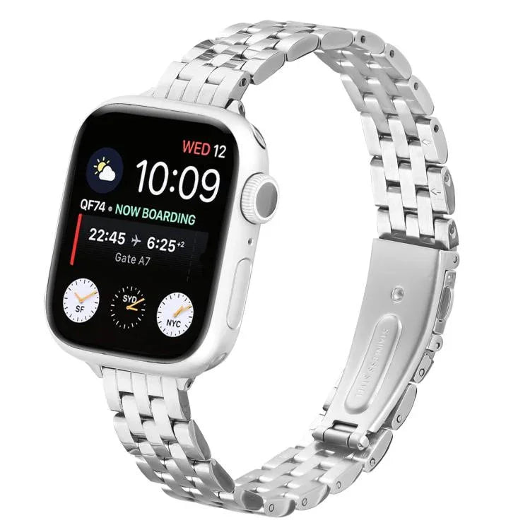 สายรัดนาฬิกาเหล็กหัวเข็มขัดสลิงชอตเอวเล็ก สำหรับ Apple Watch 46mm / 49mm / 45mm / 44mm, สำหรับ Apple Watch 42mm / 41mm / 40mm / 38mm