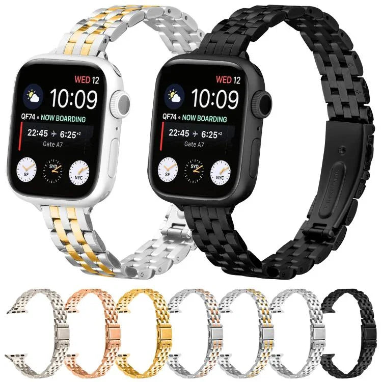 สายรัดนาฬิกาเหล็กหัวเข็มขัดสลิงชอตเอวเล็ก สำหรับ Apple Watch 46mm / 49mm / 45mm / 44mm, สำหรับ Apple Watch 42mm / 41mm / 40mm / 38mm