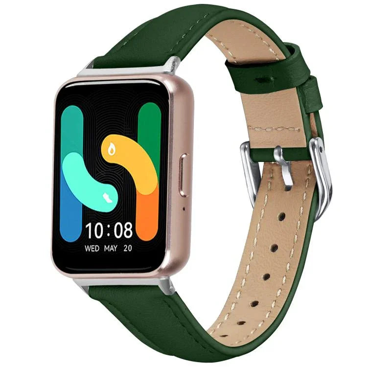 สายรัดนาฬิกาหนังแท้บาง สำหรับ Samsung Galaxy Fit3