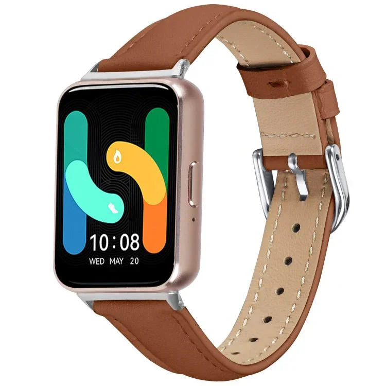 สายรัดนาฬิกาหนังแท้บาง สำหรับ Samsung Galaxy Fit3