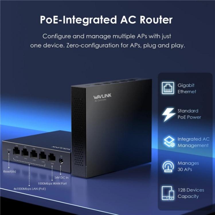 WAVLINK WN701AE IEEE 802.3AF / AT ระบบค้นหาอัตโนมัติการจัดการ AP รวม Poe สวิตช์ ปลั๊ก US, ปลั๊ก UK, ปลั๊ก EU, ปลั๊ก AU