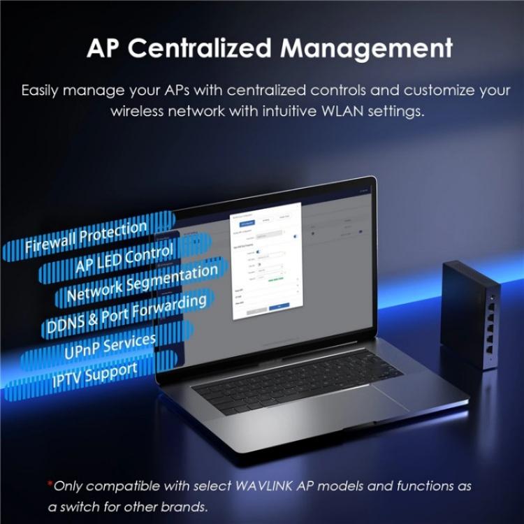 WAVLINK WN701AE IEEE 802.3AF / AT ระบบค้นหาอัตโนมัติการจัดการ AP รวม Poe สวิตช์ ปลั๊ก US, ปลั๊ก UK, ปลั๊ก EU, ปลั๊ก AU
