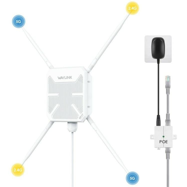 WAVLINK WN588HA2 ตัวขยายสัญญาณ WiFi AP รีพีตเตอร์ AC1200 ดูอัลแบนด์ WiFi Extender ปลั๊ก US, ปลั๊ก UK, ปลั๊ก EU, ปลั๊ก AU