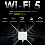 WAVLINK WN588HA2 ตัวขยายสัญญาณ WiFi AP รีพีตเตอร์ AC1200 ดูอัลแบนด์ WiFi Extender ปลั๊ก US, ปลั๊ก UK, ปลั๊ก EU, ปลั๊ก AU