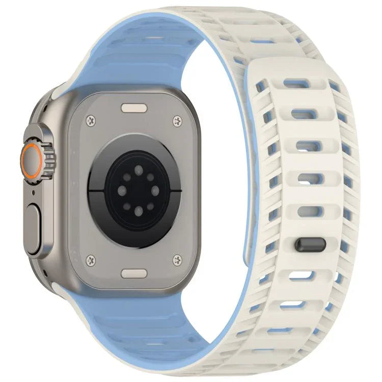 สายรัดนาฬิกาซิลิโคนแม่เหล็ก Mountain Armor สำหรับ Apple Watch 46mm / 49mm / 45mm / 44mm, สำหรับ Apple Watch 42mm / 41mm / 40mm / 38mm