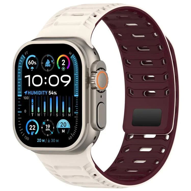 สายรัดนาฬิกาซิลิโคนแม่เหล็ก Mountain Armor สำหรับ Apple Watch 46mm / 49mm / 45mm / 44mm, สำหรับ Apple Watch 42mm / 41mm / 40mm / 38mm