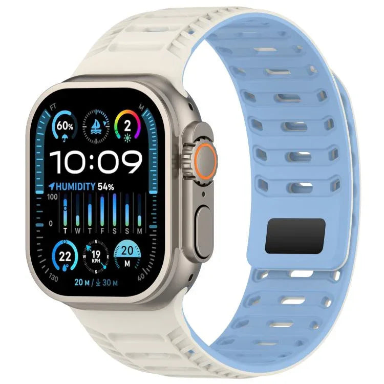 สายรัดนาฬิกาซิลิโคนแม่เหล็ก Mountain Armor สำหรับ Apple Watch 46mm / 49mm / 45mm / 44mm, สำหรับ Apple Watch 42mm / 41mm / 40mm / 38mm