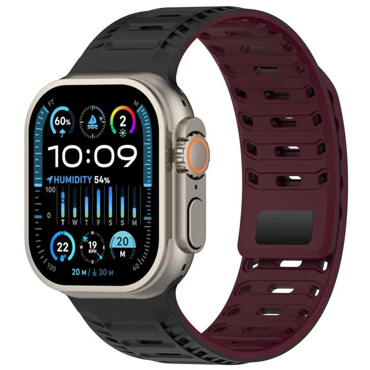 สายรัดนาฬิกาซิลิโคนแม่เหล็ก Mountain Armor สำหรับ Apple Watch 46mm / 49mm / 45mm / 44mm, สำหรับ Apple Watch 42mm / 41mm / 40mm / 38mm