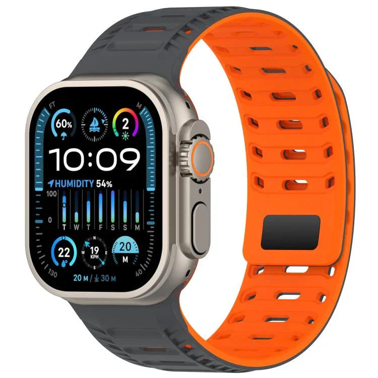 สายรัดนาฬิกาซิลิโคนแม่เหล็ก Mountain Armor สำหรับ Apple Watch 46mm / 49mm / 45mm / 44mm, สำหรับ Apple Watch 42mm / 41mm / 40mm / 38mm