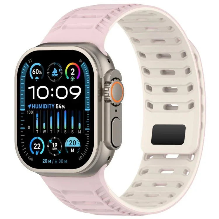 สายรัดนาฬิกาซิลิโคนแม่เหล็ก Mountain Armor สำหรับ Apple Watch 46mm / 49mm / 45mm / 44mm, สำหรับ Apple Watch 42mm / 41mm / 40mm / 38mm