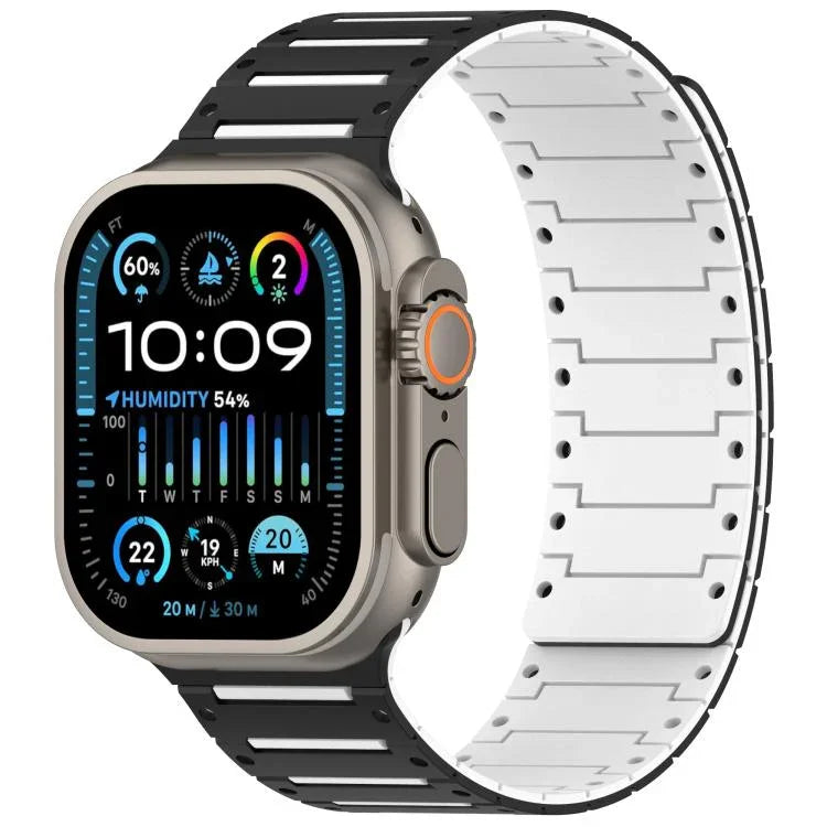 สายรัดนาฬิกาสองโทนสีสปิริตเปียโนนุ่มแม่เหล็ก สำหรับ Apple Watch 46mm / 49mm / 45mm / 44mm