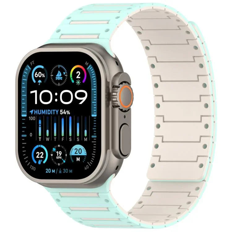 สายรัดนาฬิกาสองโทนสีสปิริตเปียโนนุ่มแม่เหล็ก สำหรับ Apple Watch 46mm / 49mm / 45mm / 44mm