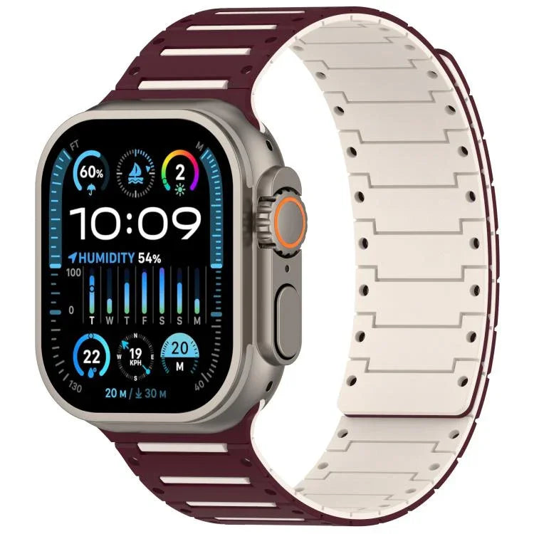สายรัดนาฬิกาสองโทนสีสปิริตเปียโนนุ่มแม่เหล็ก สำหรับ Apple Watch 46mm / 49mm / 45mm / 44mm